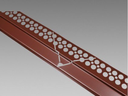 4450 balkonovy profil rohovy hnedy 2 m