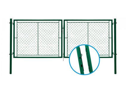 5104 1 dvoukridla brana ideal zelena