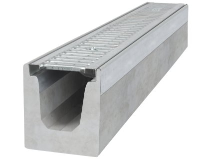 odvodnovaci betonovy zlab bielbet a15 pozinkovana mriz 1000 x 145 x 160 mm