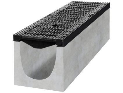 odvodnovaci betonovy zlab bielbet d400 s litinovou mrizi 1000 x 250 x 300 mm