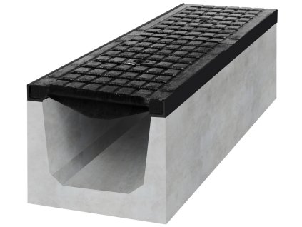 odvodnovaci betonovy zlab bielbet e600 s litinovou mrizi 1000 x 250 x 200 mm