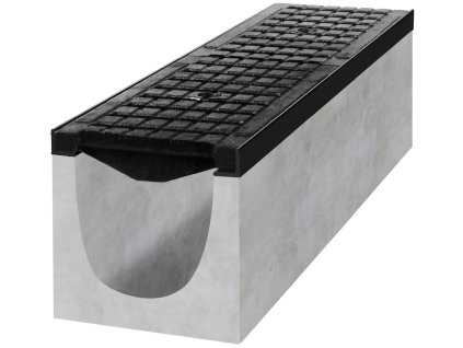 odvodnovaci betonovy zlab bielbet e600 s litinovou mrizi 1000 x 250 x 300 mm