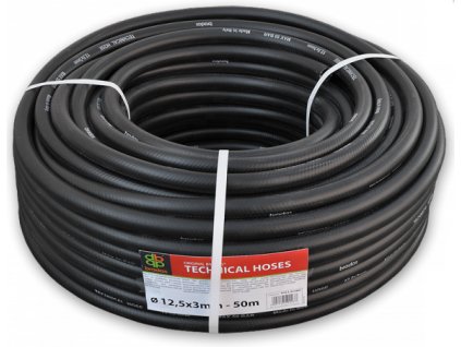 Technická hadice černá 12,5*3 mm 50 m (17 Bar)