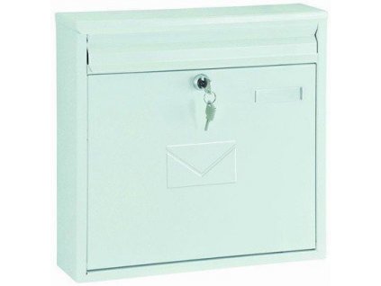 Poštovní schránka zinkovaná bílá plech nástěnná 32x36x8cm