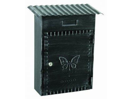 Kovaná poštovní schránka černá patina 33x27x8cm