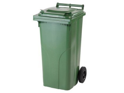Plastová popelnice 120 litrů PVC hranatá zelená