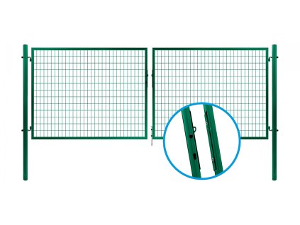 16951 1 dvoukridla brana solid zelena