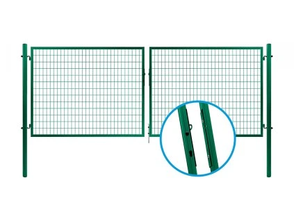 dvoukridla brana solid zelena