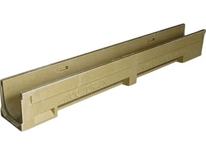 odvodnovaci polymerbetonovy zlab aco n100 0 10 a15 c250 bez mrize a se spadem 1000 mm