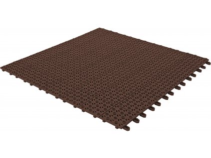Plastová dlažba hnědá 55 x 55 x 1 cm podlahová krytina Multiplate