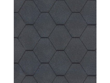Střešní šindel HEXAGONAL černá asfaltová šindel Rock