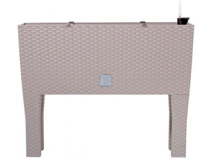 Plastové samozavlažovací truhlíky Rato Case High mocca 80 x 33 cm