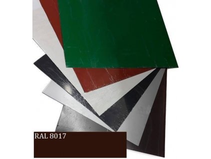 Rovinné plechy tabule plechu 1,25 x 2 m RAL 8017 Blachotrapez