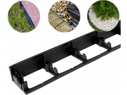 Neviditelný obrubník plastový SB 45 (1m) černý