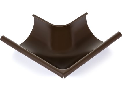 Roh vnější pro okapový žlab EVROMAT 333 mm pozinkovaný lakovaný RAL 8017 hnědý
