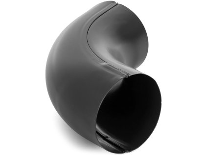 Koleno falcované pro okapový svod EVROMAT 80 mm 72° pozinkované lakované RAL 9005 černé