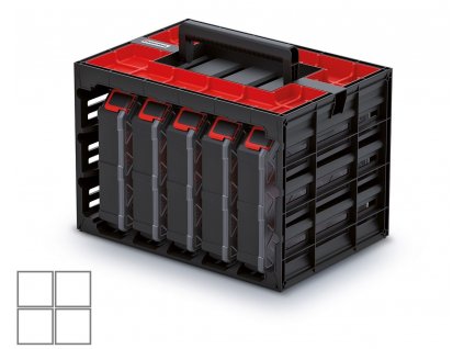 skrinka s 5 organizery krabicky tager case 415x290x290