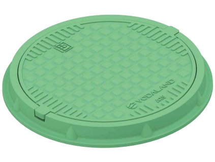 poklop pochozi vodaland a15 kompozitni s ramem 740 mm zeleny