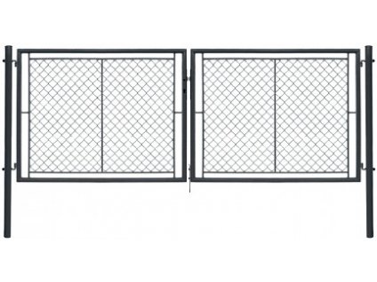 59781 2 brana dvoukridla zahradni ideal ii 3605 x 1450 mm ral 7016 antracit