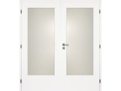 DOORNITE bílé dveře interiérové 145 cm sklo 3/4 DTD