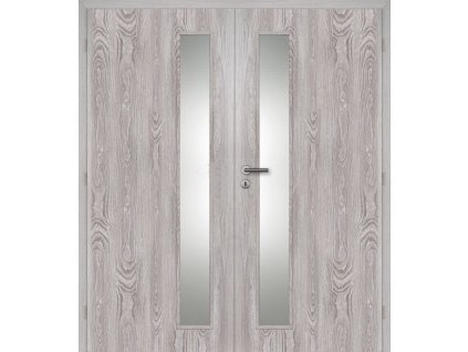 Interiérové dveře MASONITE kašírované 160 cm VERTIKA sklo dvoukřídlé