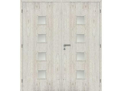 MASONITE dveře vnitřní 125 cm QUADRA sklo dvoukřídlé