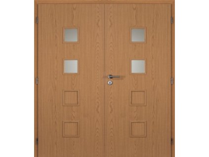 Dveře interiérové MASONITE 165 cm QUADRA 2 dvoukřídlé