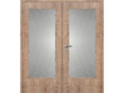 Masonite dveře interierové 165 cm sklo 3/4 dvoukřídlé DTD laminované