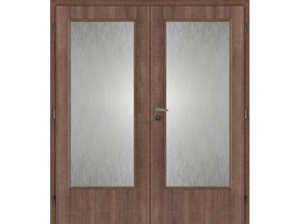 Masonite dveře interierové 125 cm sklo 3/4 dvoukřídlé DTD laminované