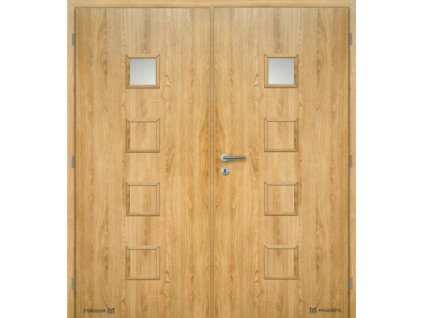 Dveře MASONITE interiérové 160 cm QUADRA 1 dvoukřídlé laminované