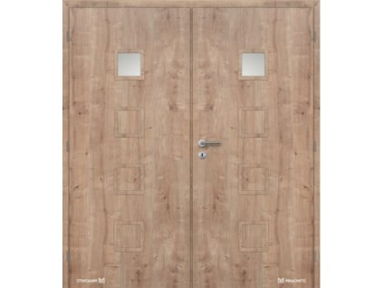 Dveře MASONITE interiérové 145 cm QUADRA 1 dvoukřídlé laminované