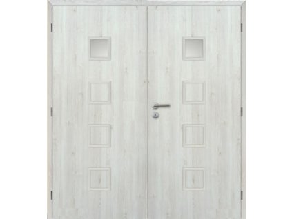 Dveře MASONITE interiérové 125 cm QUADRA 1 dvoukřídlé laminované