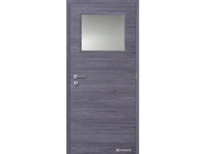 Dveře interiérové 1/3 sklo 60 cm CPL laminát Deluxe DTD DOORNITE