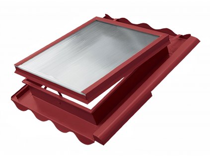 Střešní okno kovové Hodonka 500 × 600 mm červená