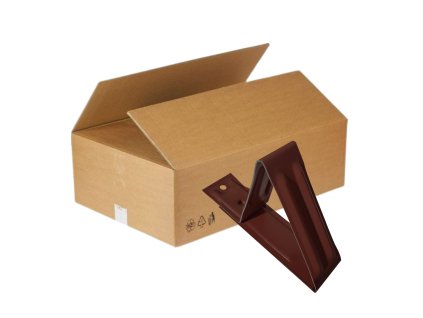 80140 2 protisnehovy hak a11 pro plechove krytiny ral 8017 cokoladova hneda 100 ks