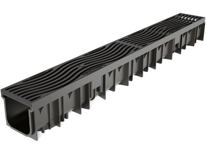 81540 7 odvodnovaci plastovy zlab wavedrain b115 s litinovou mrizi 1000 x 120 x 110 mm