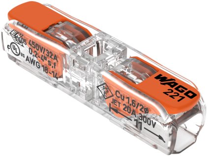svorka wago inline 221 2411 spojovaci 2 x 0 2 4 mm s packou