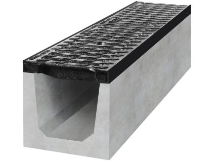 odvodnovaci betonovy zlab bielbet d400 s litinovou mrizi 1000 x 200 x 200 mm
