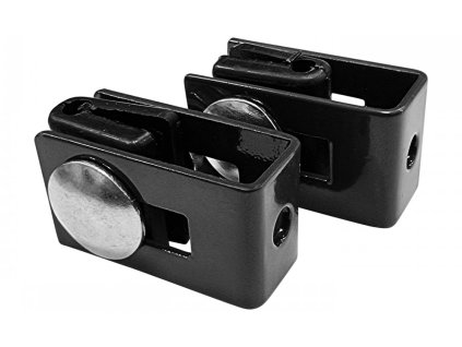 83994 prichytka plotoveho panelu pilofor ke sloupku nebo zdi poplastovana cerna 2 ks