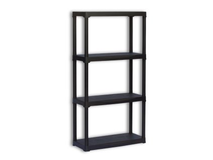 84771 2 plastovy regal linea tempo 4 police 70 x 30 x 133 cm cerny