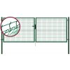 Dvoukřídlá zahradní brána PILOFOR zelená 4118 x 1245 mm FAB