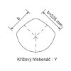 Hřebenáč křížový Y KM BETA ELEGANT cihlový