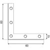 uhelnik plochy na 60 rohovnik 60 x 60 x 10 x 2 mm pozinkovany 1 ks 02