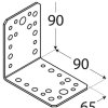 uhelnik kl 4 spojovaci 90 x 90 x 65 x 2 5 mm pozinkovany 1 ks 02