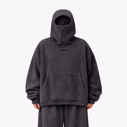 VIRU Puffy grey mikina