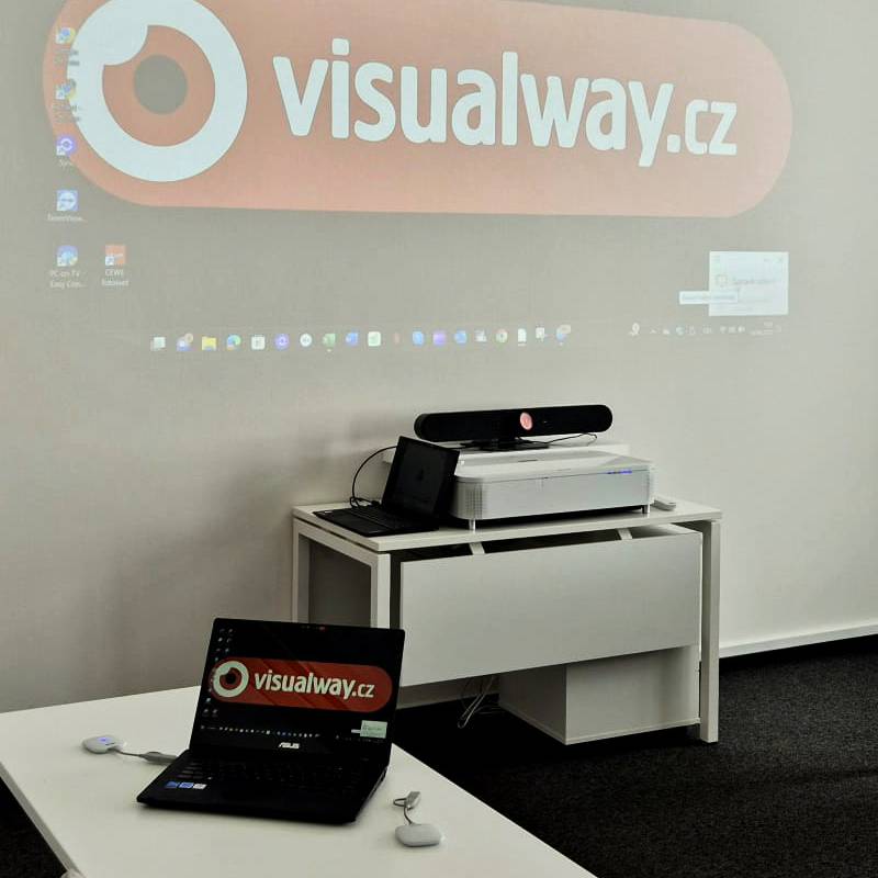 Bezdrátové videokonferenční řešení a ultrashort projekce