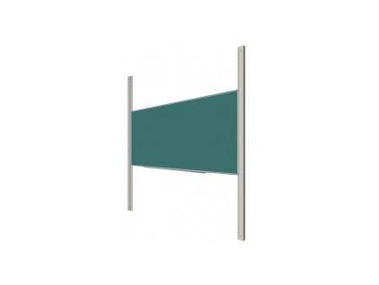 ekoTAB keramická tabule (zelená) + Pylon AL 290 cm + odkládací polička 180 cm (plast)