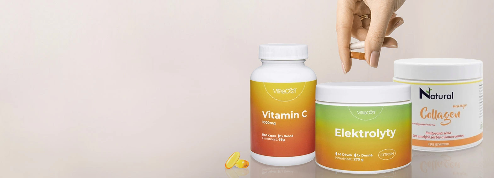 Vitamíny, minerály, omega mastné kyseliny
