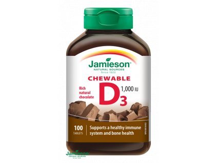 1534 jamieson vitamin d3 1000 iu tablety na cmulanie s prichutou cokolady 100tbl