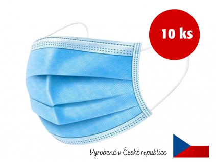 Rouška jednorázová 3 vrstvá 10 ks
